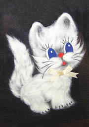 "Мой котенок" (хлопок). Автор: Крупчатникова Аня, 13 лет. С.т. мама - Наталья Алексеевна, школа № 367