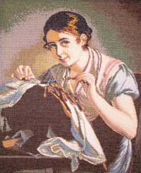 "Кружевница" (вышивка крестом). Автор: Н.В. Бурыкина. Объединение "Теплый дом"