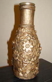 Ваза (кожа, стекло). Автор: В.В. Кириллова